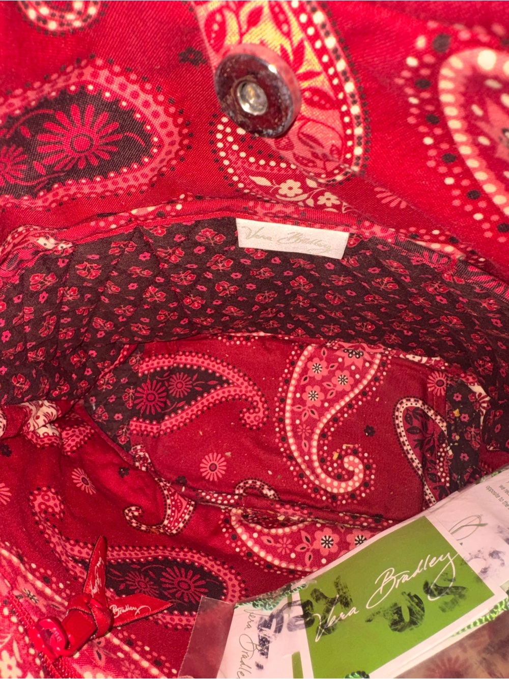 Vera Bradley Red Paisley Quilted Shoulder Bag Set - Picture 5 of 5